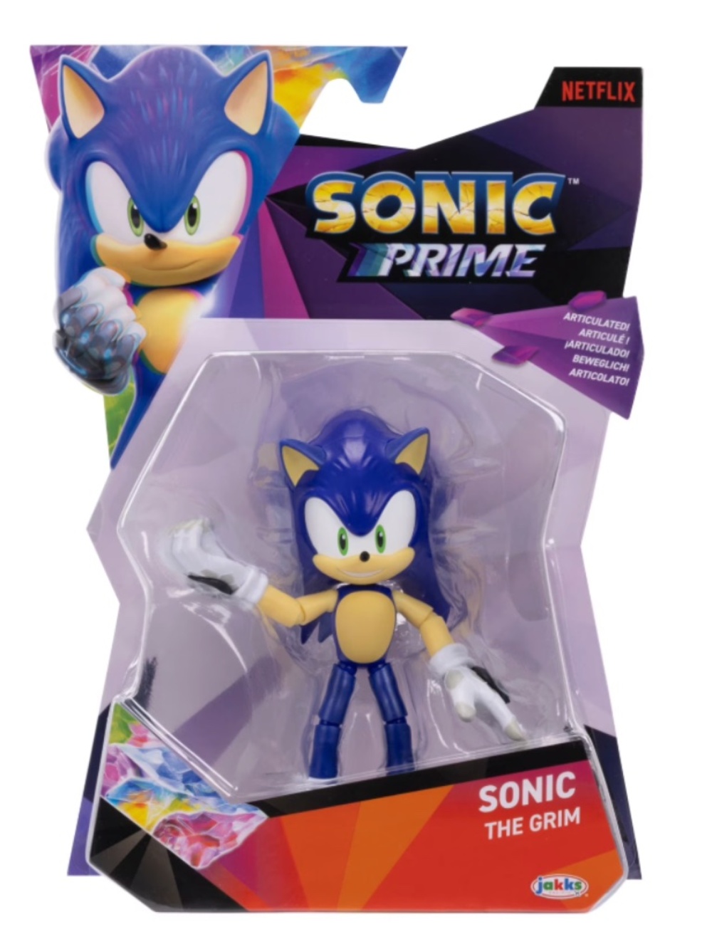 Sonic Prime Articulated Figure 4+ Sonic the Hedgehog, Plastic, Blue